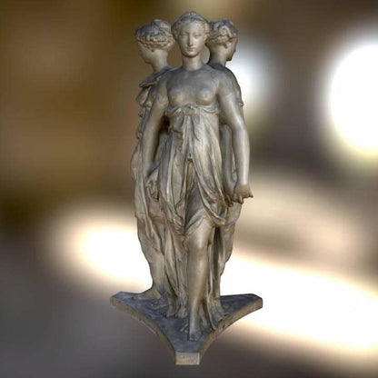 The Three Graces by Thorvaldsen | Copenhagen Museum Replica | Neoclassical Art | 12k Resin or Marble composite PLA