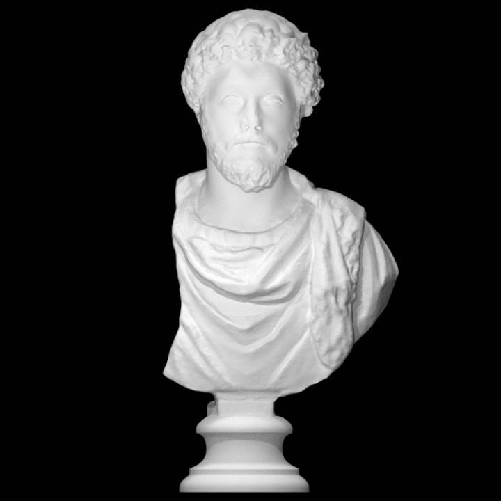 Marcus Aurelius Bust (V2) | Roman Emperor Portrait | Stoic Leader | 12k Resin or Marble composite PLA
