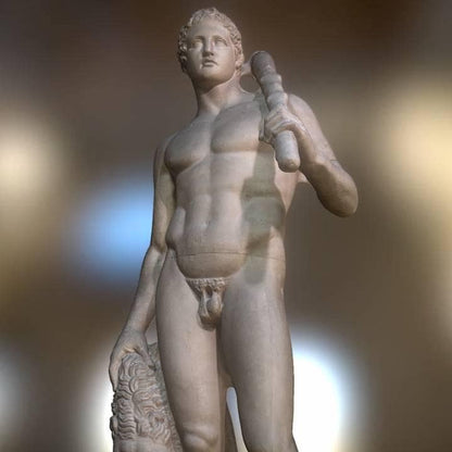 Herakles Statue (V2) | The Great Greek Hero | Twelve Labors Myth | 12k Resin or Marble composite PLA