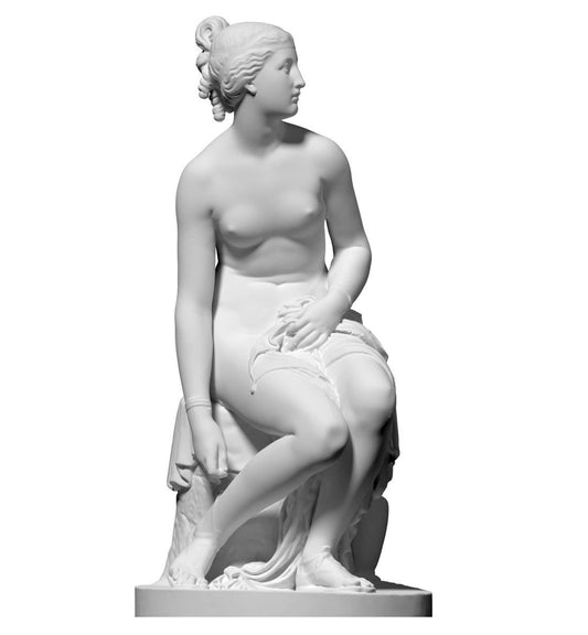 Nymph Preparing For The Bath Statue | Neoclassical Art | Bathing Nymph | 12k Resin or Marble composite PLA