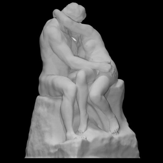 The Kiss Statue by Rodin | Famous Romantic Sculpture | The Lovers | 12k Resin or Marble composite PLA
