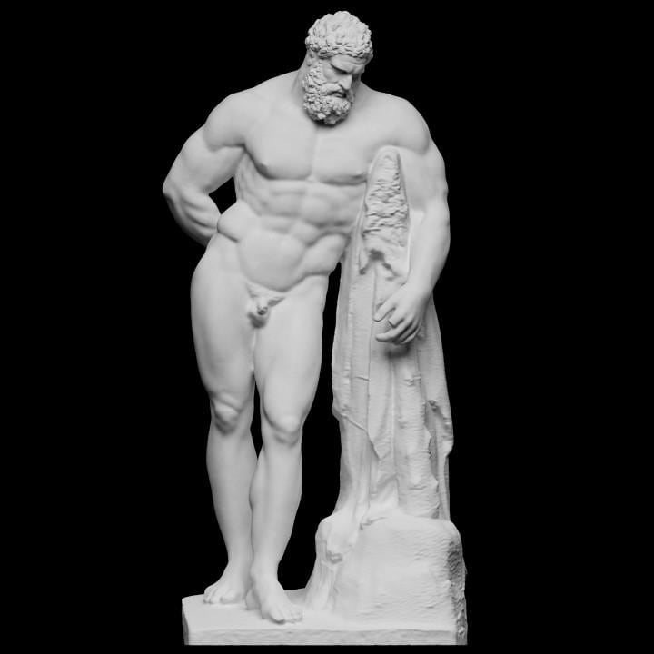Farnese Hercules Bust | The Weary Hercules | Greek Hero Mythology | 12k Resin or Marble composite PLA