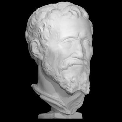 Michelangelo Bust | The Divine Artist Statue | Renaissance Master | 12k Resin or Marble composite PLA