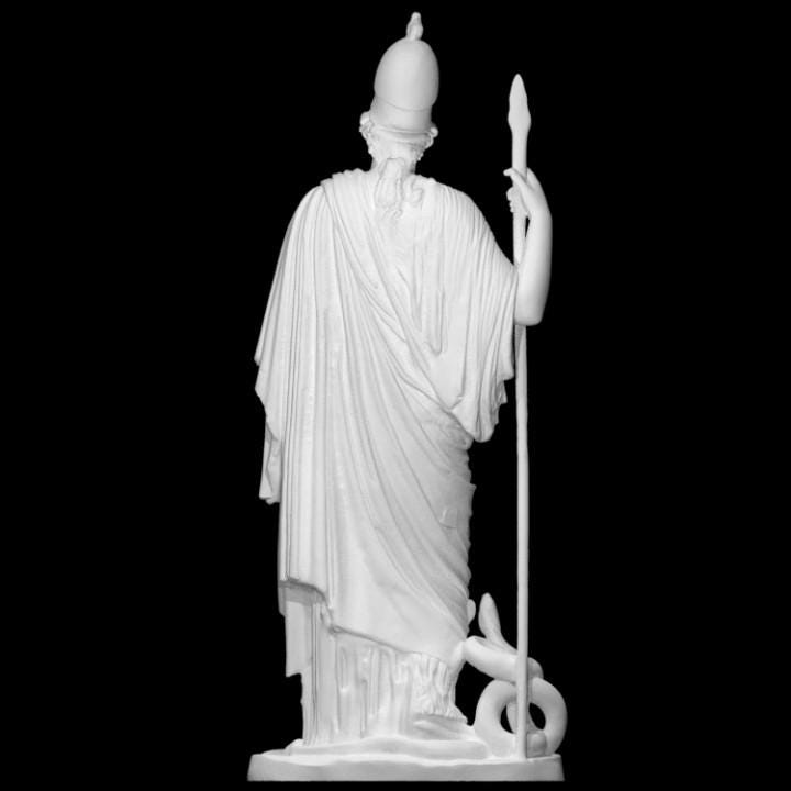 Athena Pallas Giustiniani Bust | Greek Goddess of Wisdom Statue | Minerva | 12k Resin or Marble composite PLA
