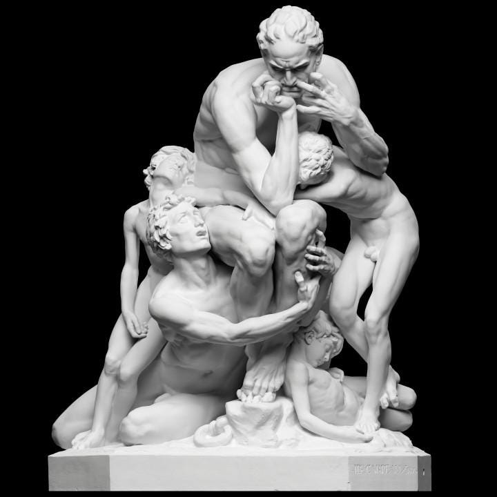Ugolino and His Sons Statue | Dante's Inferno | Jean-Baptiste Carpeaux | 12k Resin or Marble composite PLA