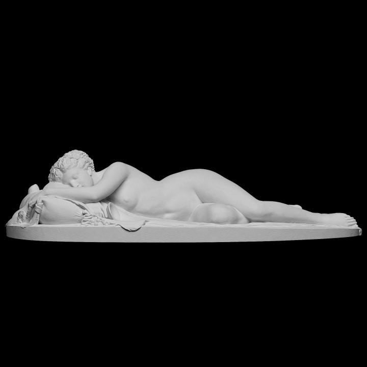 Sleeping Bacchante Statue | Follower of Dionysus | Roman Mythology Art | 12k Resin or Marble composite PLA