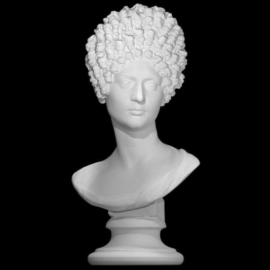 Bust of a Flavian Woman | The Fonseca Bust | Ancient Roman Hair | 12k Resin or Marble composite PLA