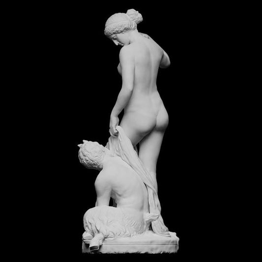 Satyr and Nymph Statue | Greek Mythology | Faun and Nymph | 12k Resin or Marble composite PLA