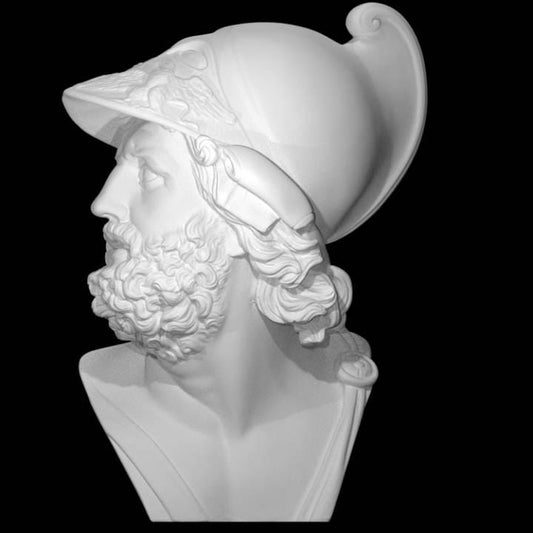 Bust of Menelaus | King of Sparta | Homer's Iliad Trojan War | 12k Resin or Marble composite PLA