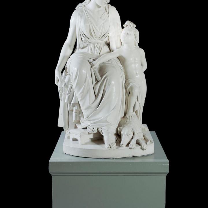 Hibernia and Brian Boru Statue | Irish Mythology & History | Celtic Art | 12k Resin or Marble composite PLA