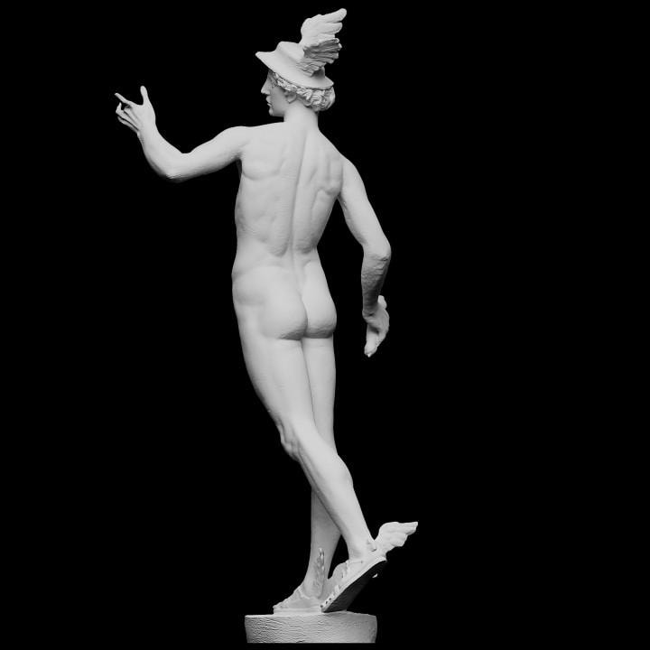 Flying Mercury Statue by Giambologna | Messenger of the Gods | Renaissance Art | 12k Resin or Marble composite PLA