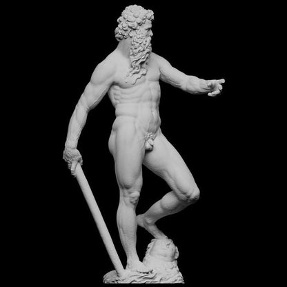 Neptune and Triton by Bernini | God of the Sea | Baroque Masterpiece | 12k Resin or Marble composite PLA