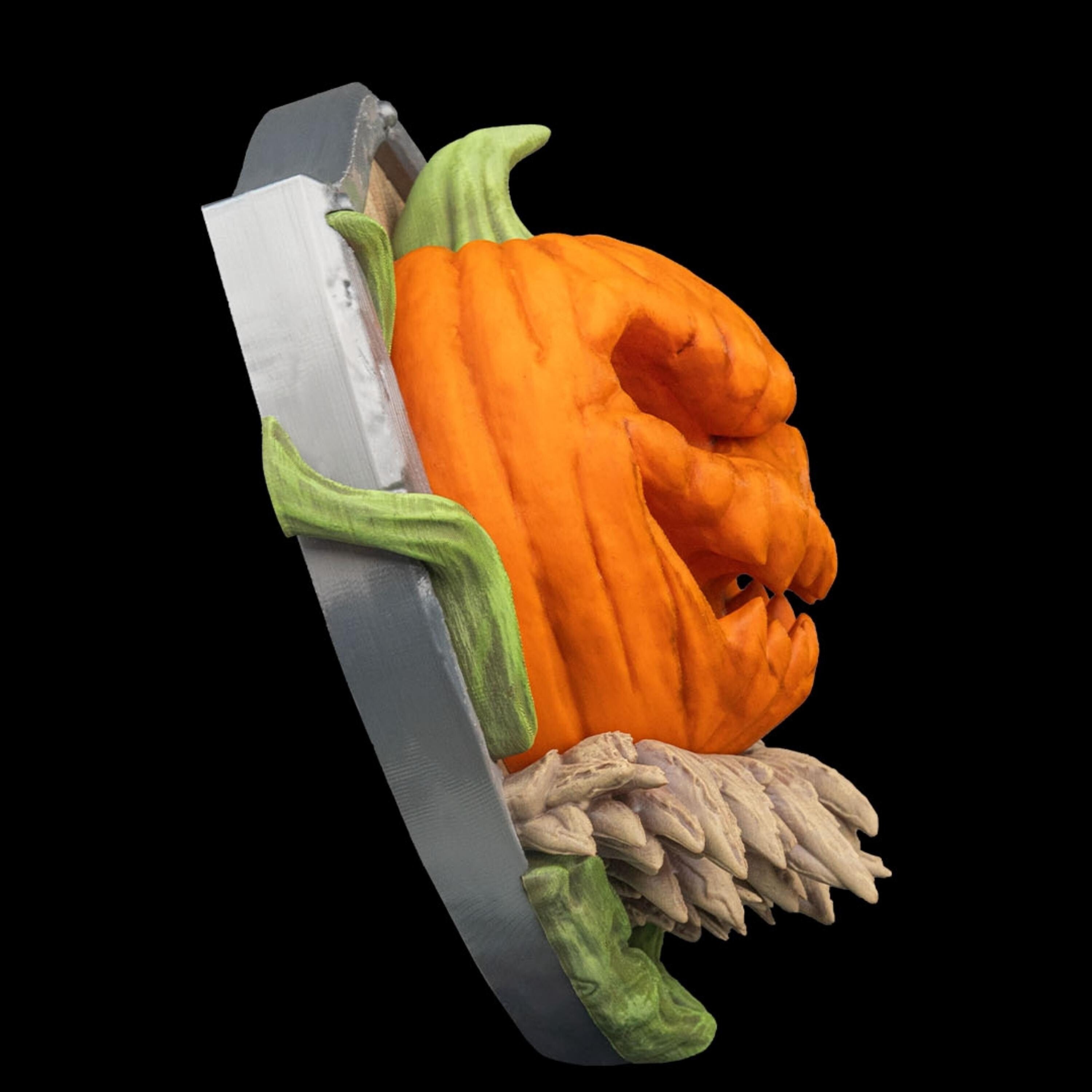 3D Printed Halloween Pumpkin Wall Decor: Spooky Hanging Ornament