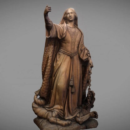 Virgin Mary of Tournai Statue | Saint-Quentin Church | Gothic Art Replica | 12k Resin or Marble composite PLA