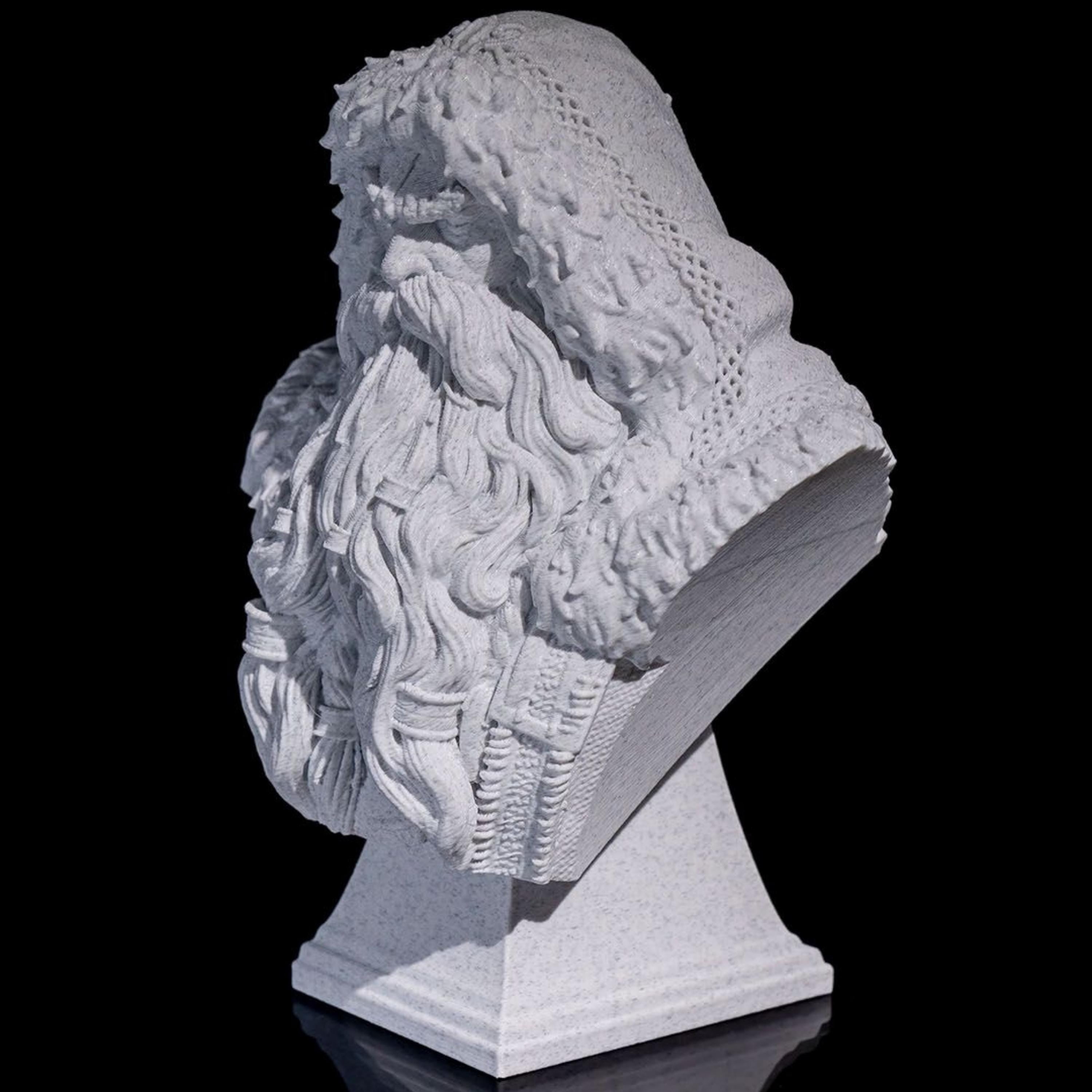 3D Printed Nordic Santa Bust: PLA Holiday Sculpture (STLFLIX Design)