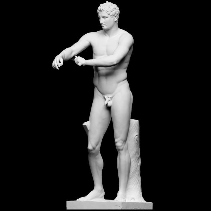 The Apoxyomenos Statue (The Scraper) | Lysippos | Vatican Museum | 12k Resin or Marble composite PLA