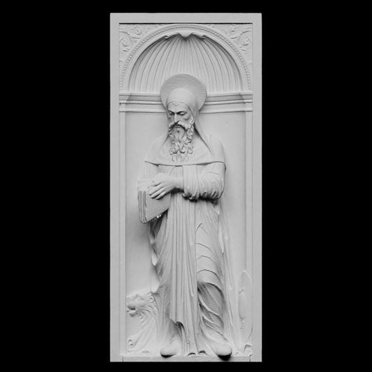 St. Jerome Statue | The Holy Hieronymus | Christian Scholar Art | 12k Resin or Marble composite PLA