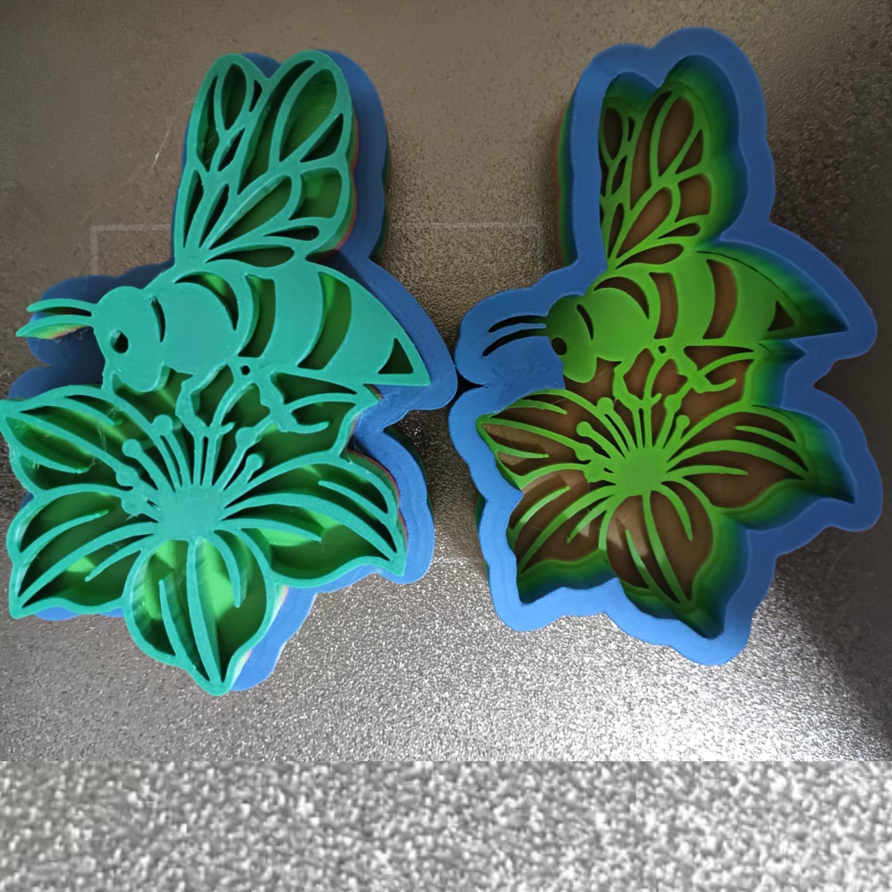 Bee Cookie Cutter Set: 3D Printed Honeycomb Baking Molds