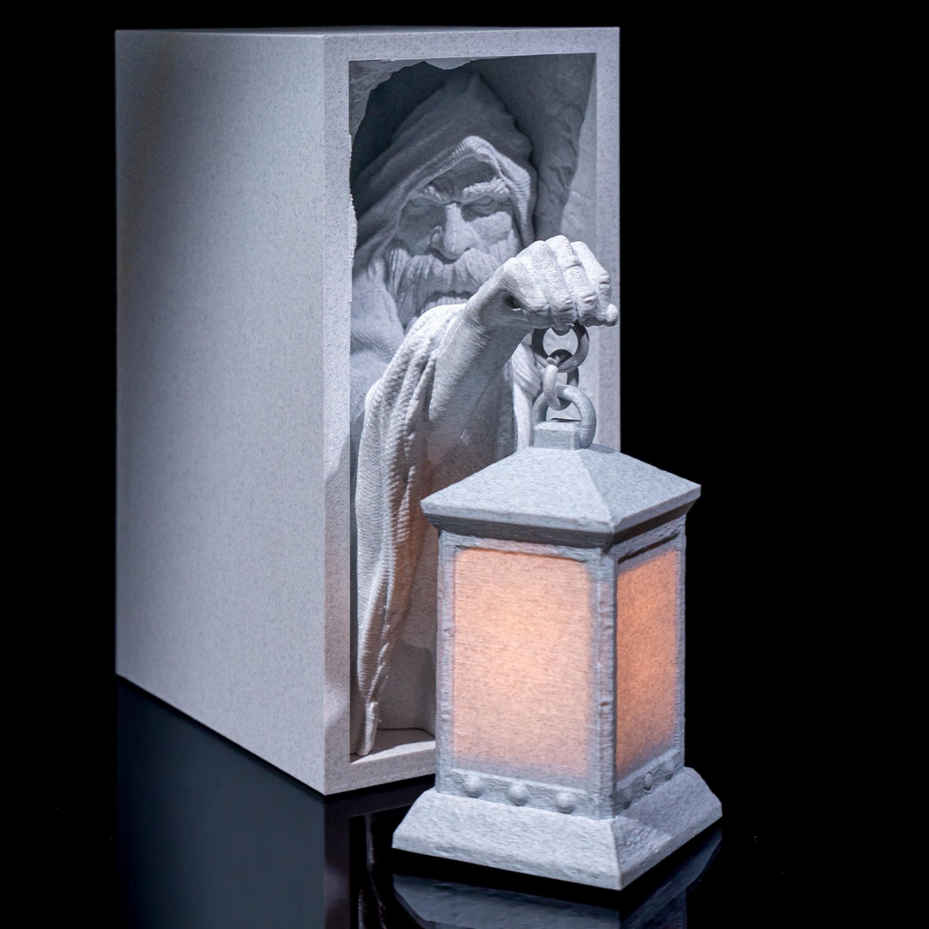 3D Printed Wizard Book Nook: Gothic Library Bookshelf Insert