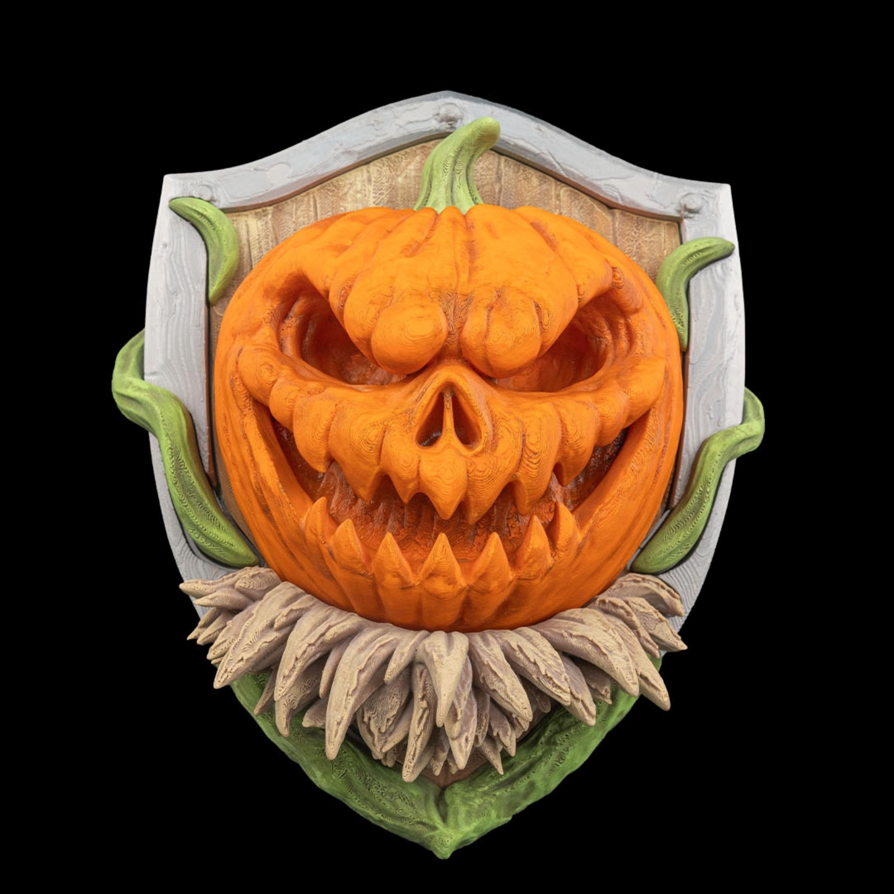 3D Printed Halloween Pumpkin Wall Decor: Spooky Hanging Ornament