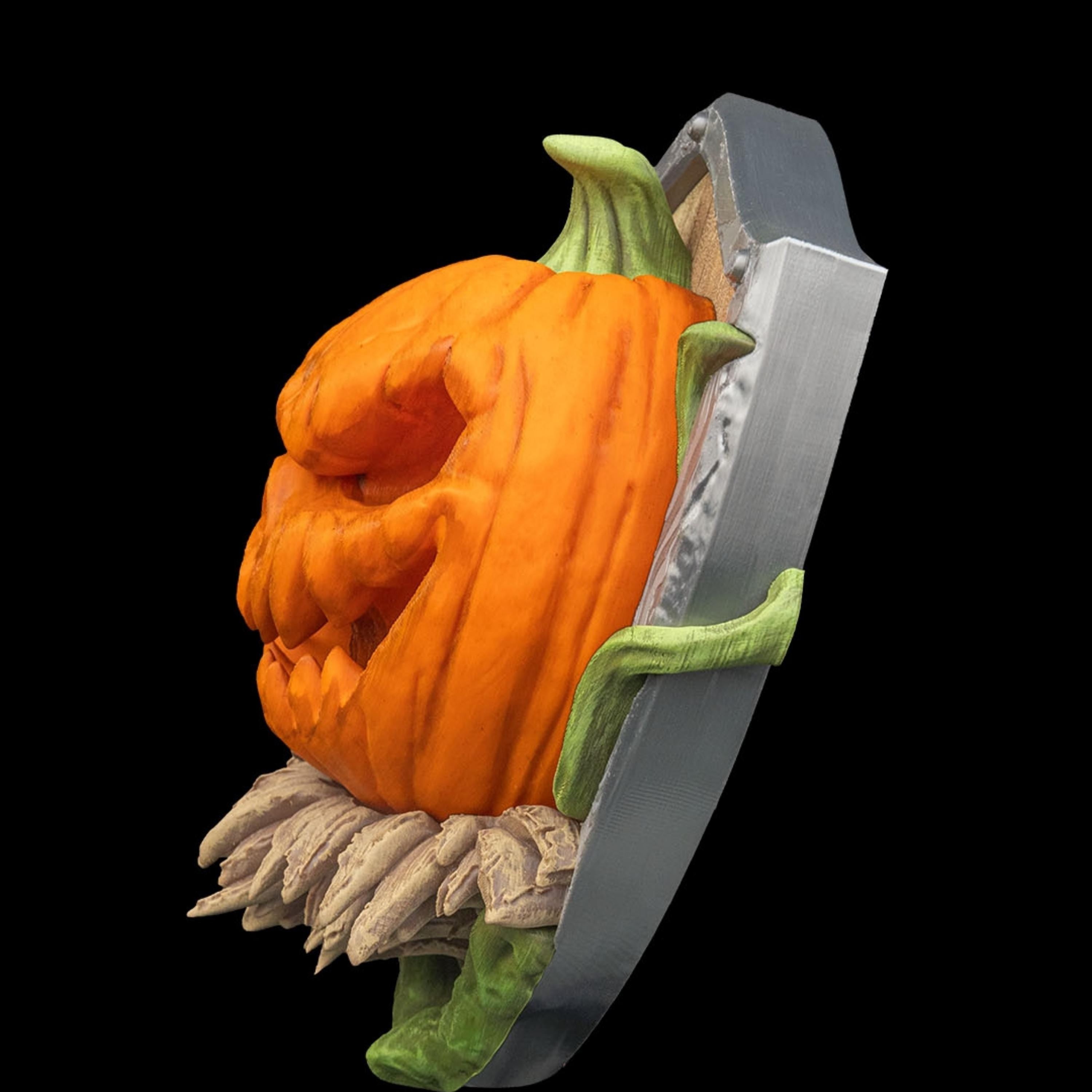 3D Printed Halloween Pumpkin Wall Decor: Spooky Hanging Ornament