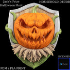 3D Printed Halloween Pumpkin Wall Decor: Spooky Hanging Ornament