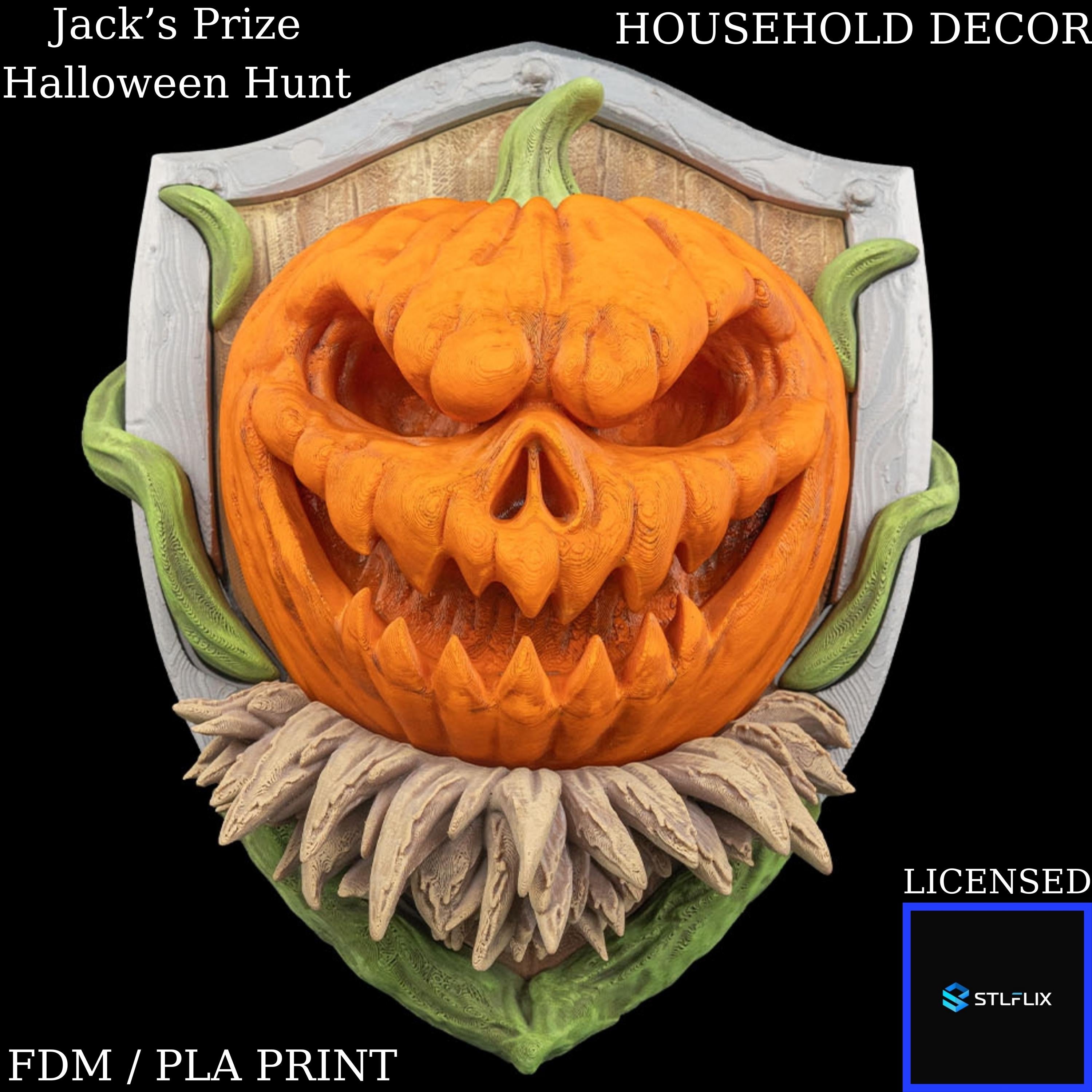 3D Printed Halloween Pumpkin Wall Decor: Spooky Hanging Ornament