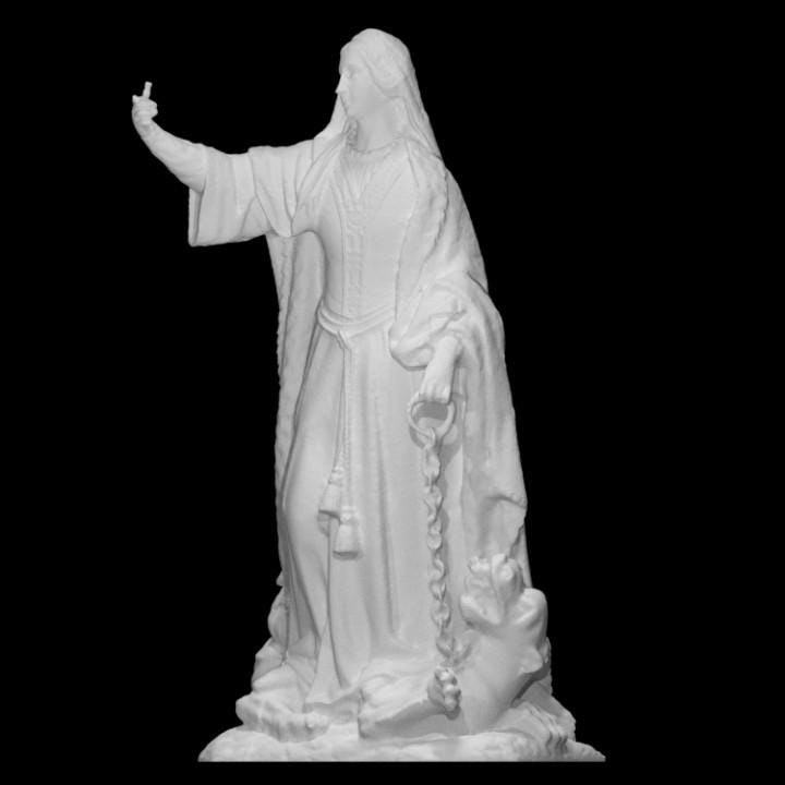 Virgin Mary of Tournai Statue | Saint-Quentin Church | Gothic Art Replica | 12k Resin or Marble composite PLA