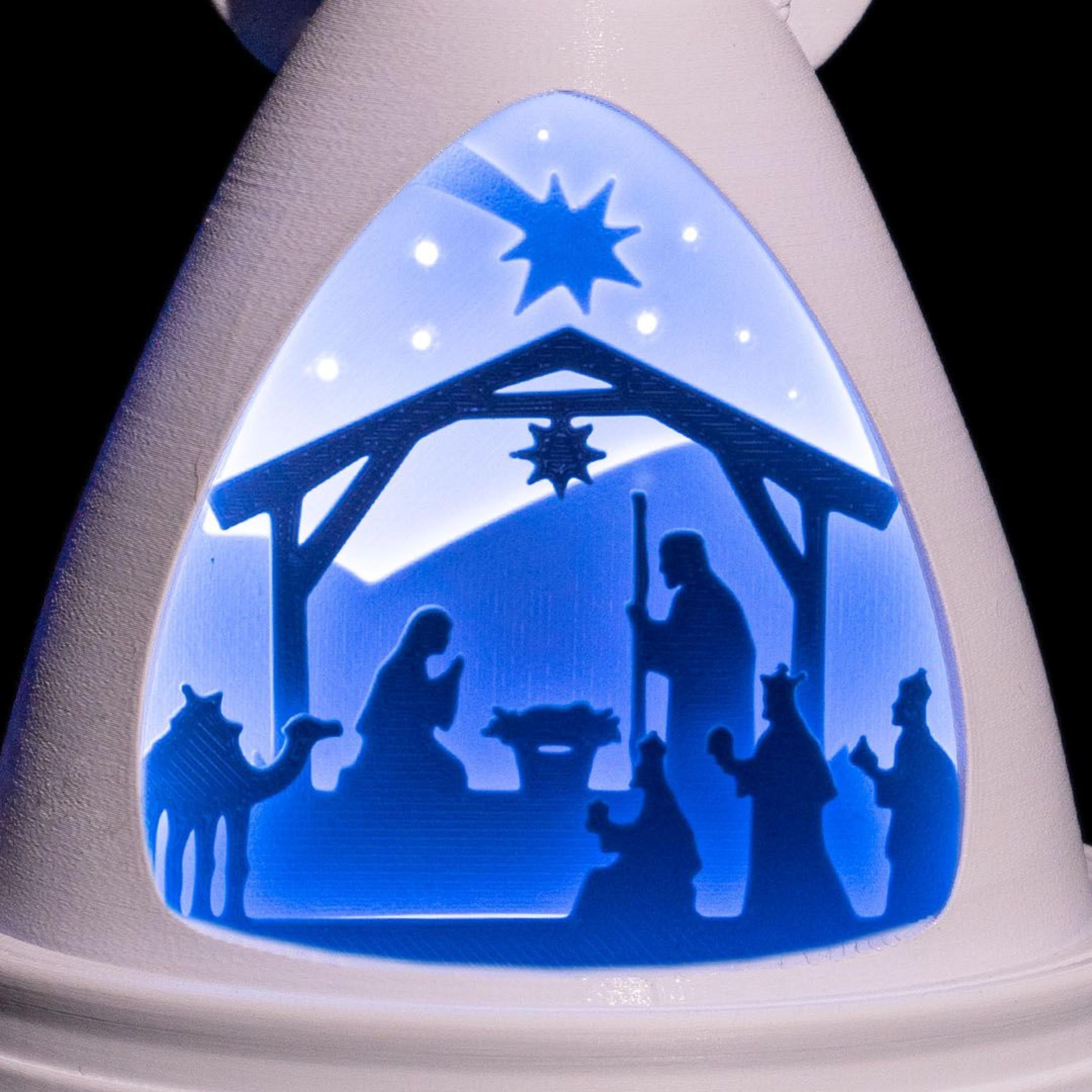 3D Printed Christmas Angel Lamp: Nativity Scene Light (Electronics Not Included)