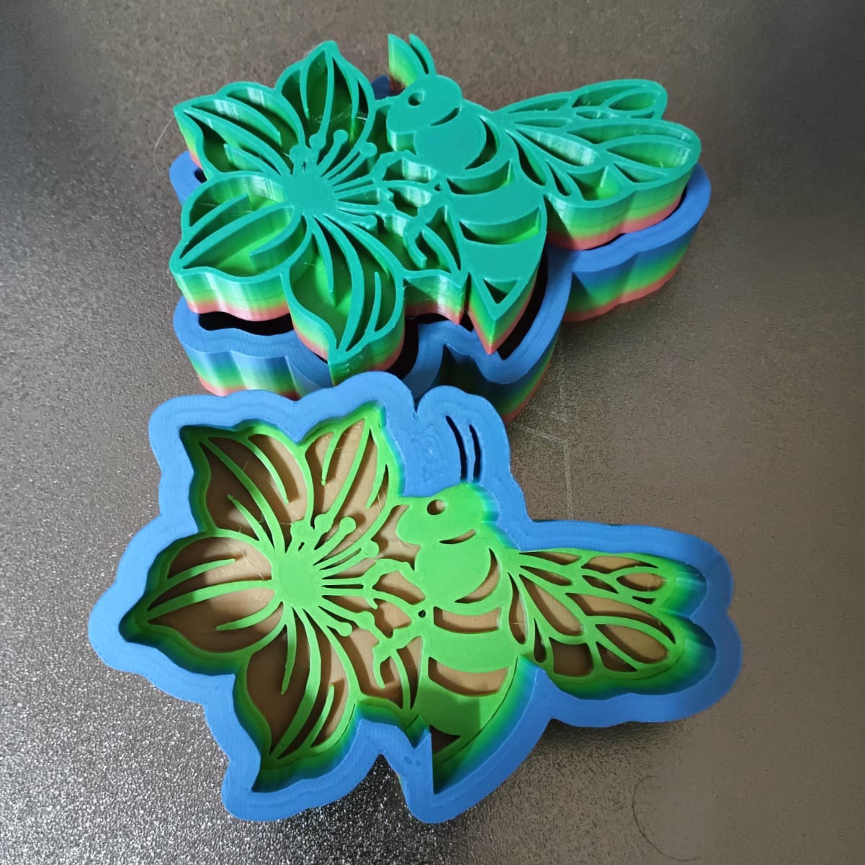 Bee Cookie Cutter Set: 3D Printed Honeycomb Baking Molds