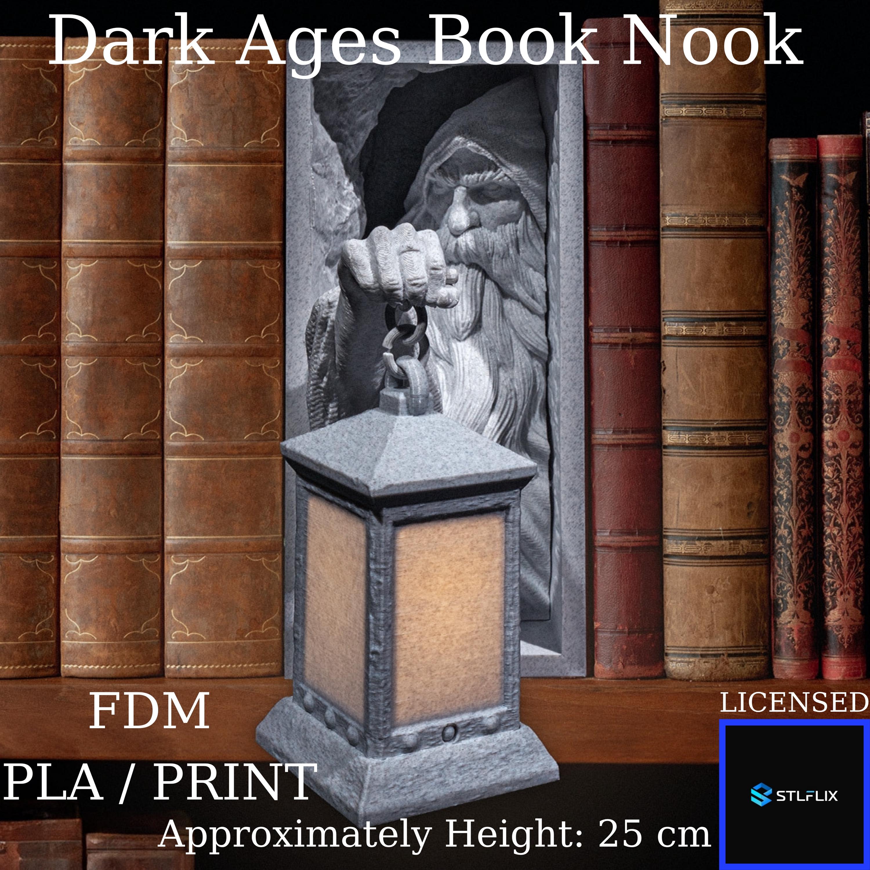 3D Printed Wizard Book Nook: Gothic Library Bookshelf Insert