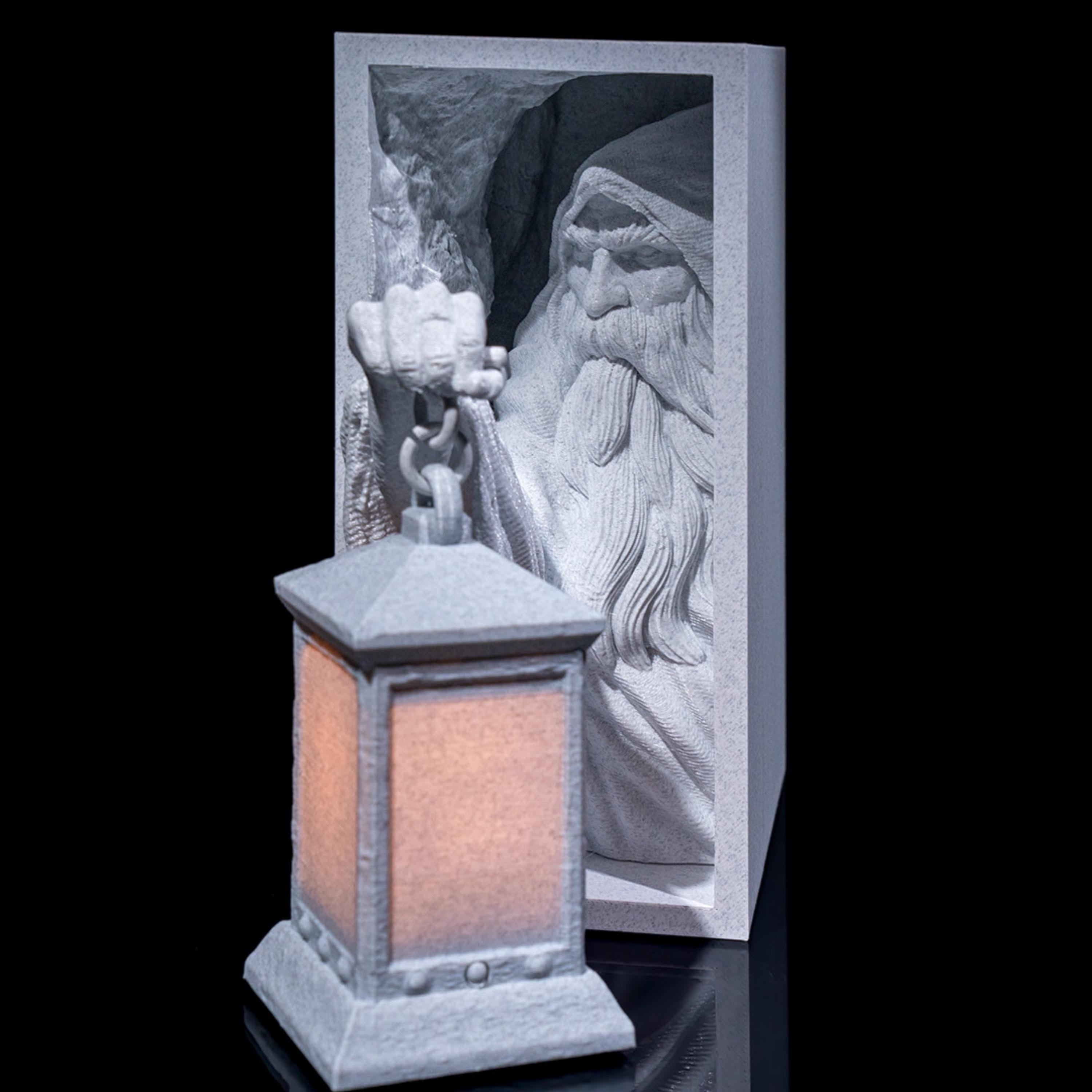 3D Printed Wizard Book Nook: Gothic Library Bookshelf Insert