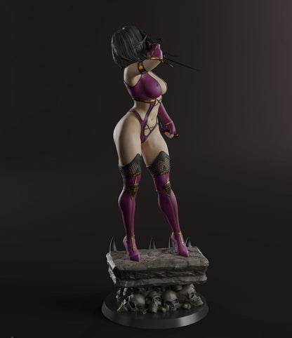 Mileena Figure | 12K High-Detail | Hand-Painted or Unpainted | Multiple Sizes