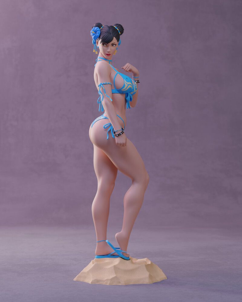 Chun-Li Bikini Resin Statue Handmade Hand Painted 1/4 1/6 Scale Collectible