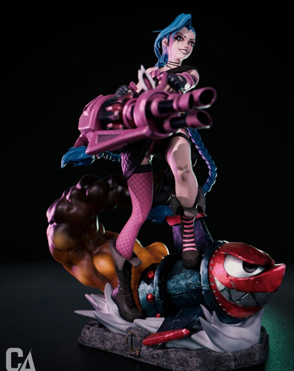 1-12 Jinx Resin Figure-12k Quality- Unpainted For League Of Legends Fans
