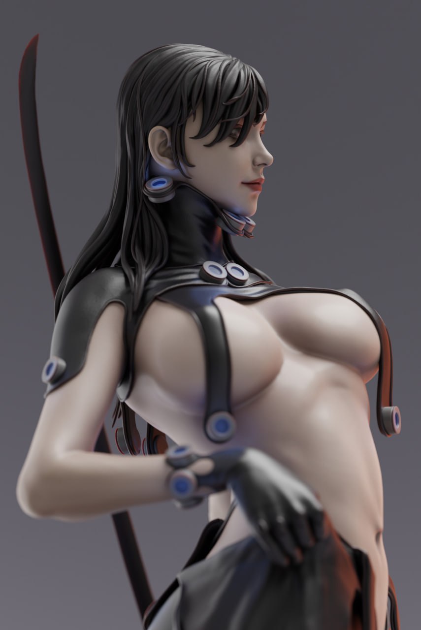 Figurine Fian Reika Gantz Sexy 3D Resin - 12K - 20 Cm Peint-Handpainted