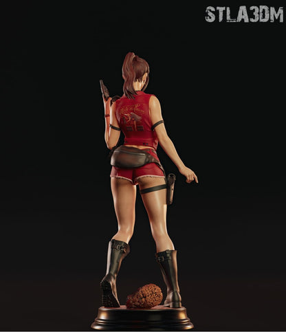 Claire Redfield Figure | 12K High-Detail | Hand-Painted or Unpainted | Multiple Sizes