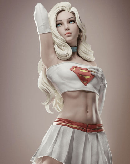 Super Girl – 1–12 Hand Painted | Unique Handmade Art | Demountable | Collectible Figure