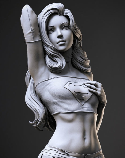Super Girl – 1–12 Hand Painted | Unique Handmade Art | Demountable | Collectible Figure