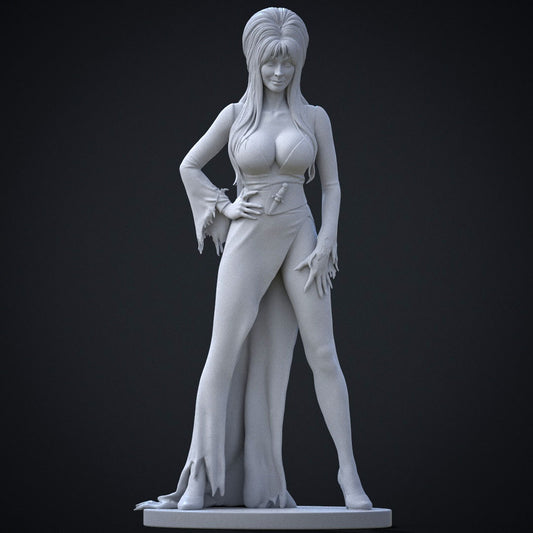 Figurine en résine Elvira - Statue ultra détaillée 12K - 20 cm - Peinte à la ...