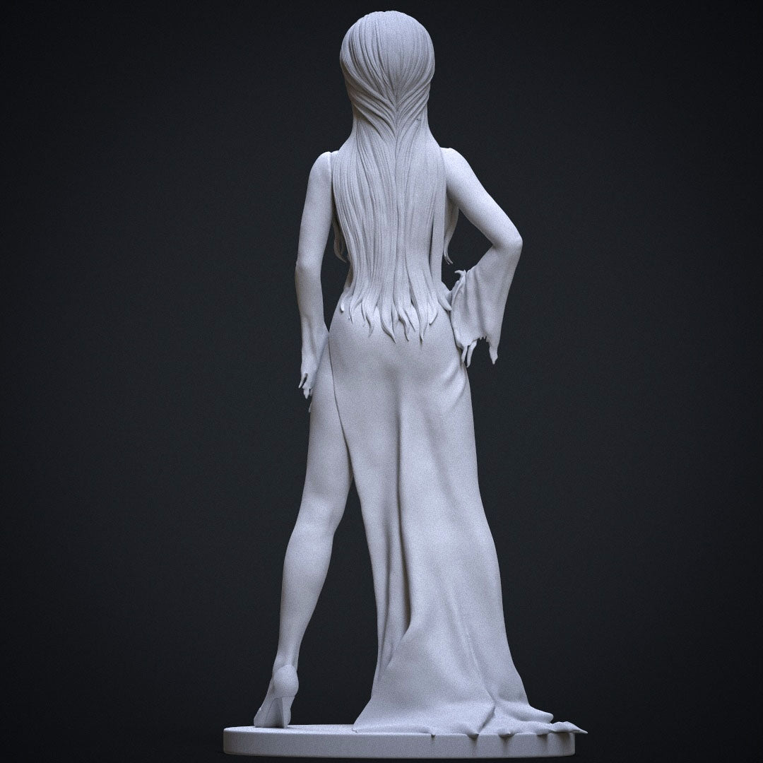 Figurine en résine Elvira - Statue ultra détaillée 12K - 20 cm - Peinte à la ...